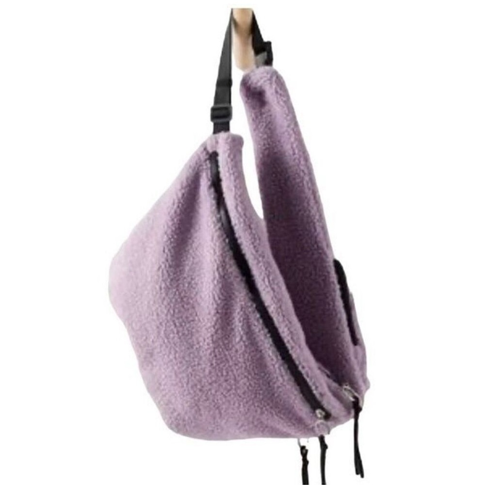Free People Overachiever Lavender Sherpa Sling Bag